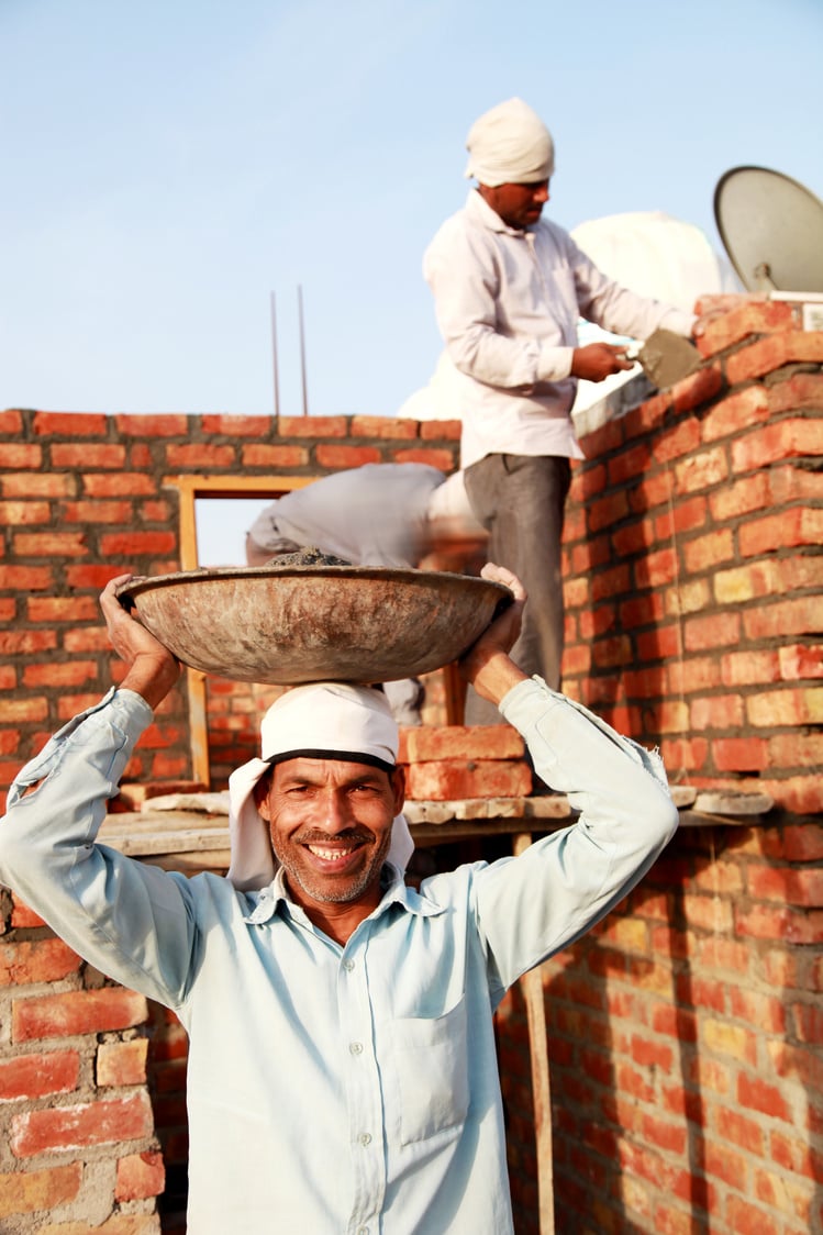 Construction Worker And Mason